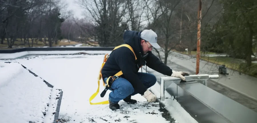 Roth associate assessing roof